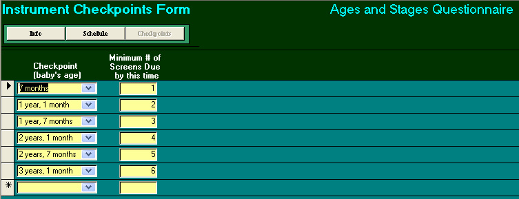 instr checkpoint form